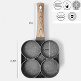OmeletMaster - vier secties koekenpan voor perfect ontbijt