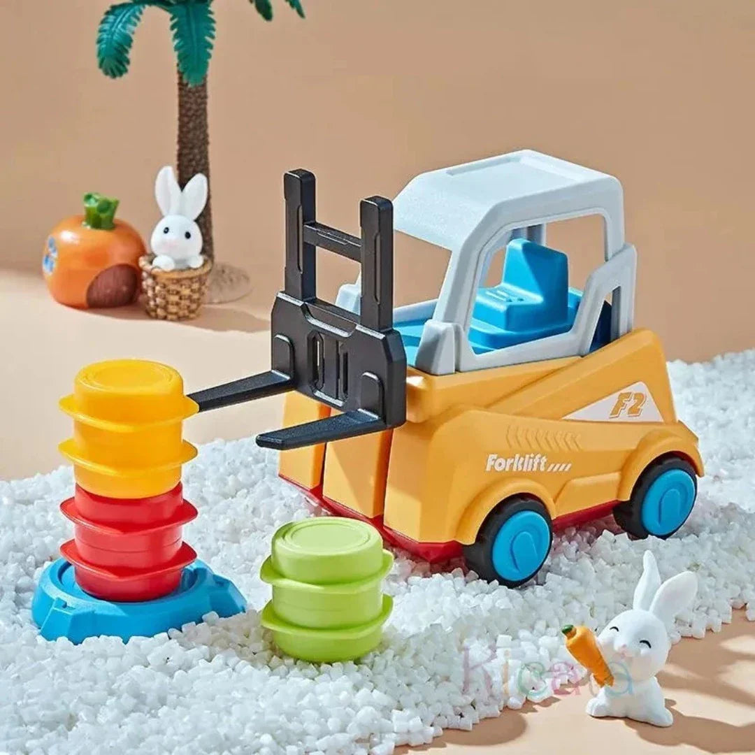 Stapelspeelgoed met Heftruck – Leerzaam spel ter bevordering van behendigheid en concentratie