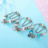 925 Sterling zilveren armband met bloemencharms | Elegante dames sieraad cadeau
