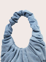 Denim Cloud Retro Schoudertas | Schoudertas | Opvouwbare middelgrote tas in vintage stijl