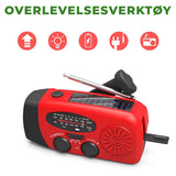 StormGuard - Noodradio met zwengel en zonnepaneel en powerbank
