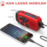 StormGuard - Noodradio met zwengel en zonnepaneel en powerbank