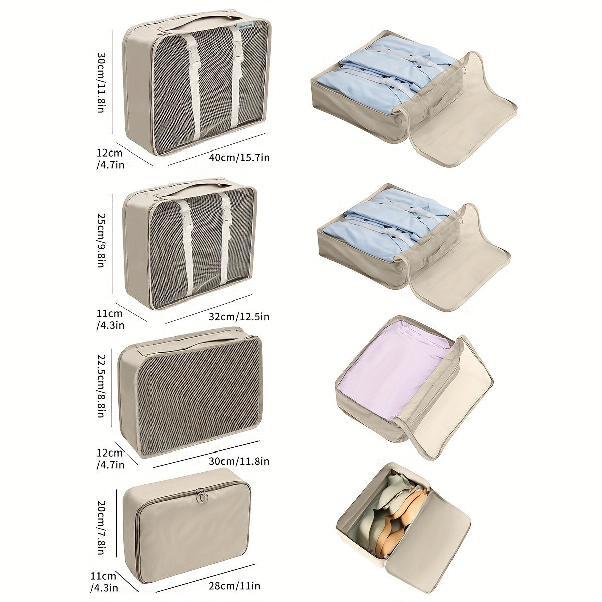 PackMate 11-delige Verpakkingskubus Set – Organiseer Je Bagage