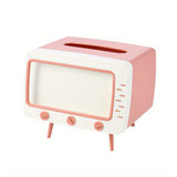 RetroTV Tissuebox Houder - Multifunctionele Tissue Dispenser met Telefoon Dock