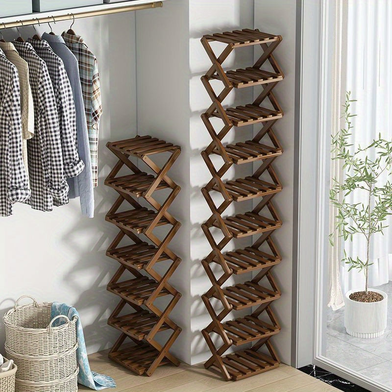 Functioneel Bamboe Schoenenrek – Compact en Flexibel voor Kleine Ruimtes