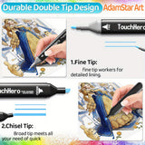 TouchHero 168 Kleuren Alcoholmarkers Set – Professioneel en Veelzijdig