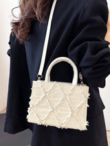PU Diamant Raster Avondtas | Crossbodytas | Kleine vierkante tas voor dagelijks of feestelijk gebruik