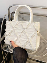 PU Diamant Raster Avondtas | Crossbodytas | Kleine vierkante tas voor dagelijks of feestelijk gebruik