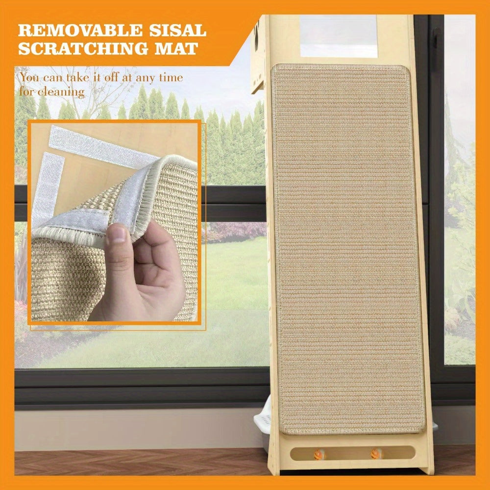 NatureClimb Houten Kattenhuis – Compact en Speels Meubel