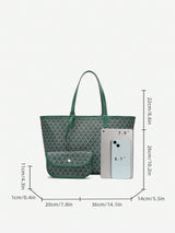 Casual Schouder Handtas Dames PVC | Tote Bag | Lichtgewicht grote tas voor studenten