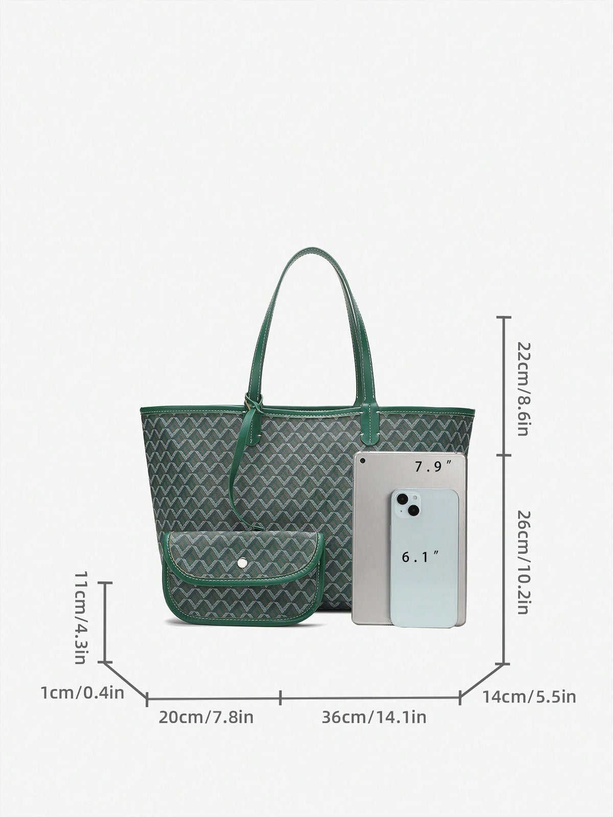Casual Schouder Handtas Dames PVC | Tote Bag | Lichtgewicht grote tas voor studenten