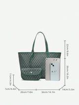 Casual Schouder Handtas Dames PVC | Tote Bag | Lichtgewicht grote tas voor studenten