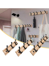 Nordic bamboe kapstok met haken | Kapstok | Minimalistische wandkapstok voor slaapkamer of hal