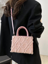 PU Diamant Raster Avondtas | Crossbodytas | Kleine vierkante tas voor dagelijks of feestelijk gebruik