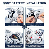 1:18 schaal RC walvishaai met 360° rotatie, 180° flexibiliteit, LED licht opspattende, programmeerbare cruise control - USB oplaadbaar, ideaal voor jongeren' zomer speel en verjaardagscadeau