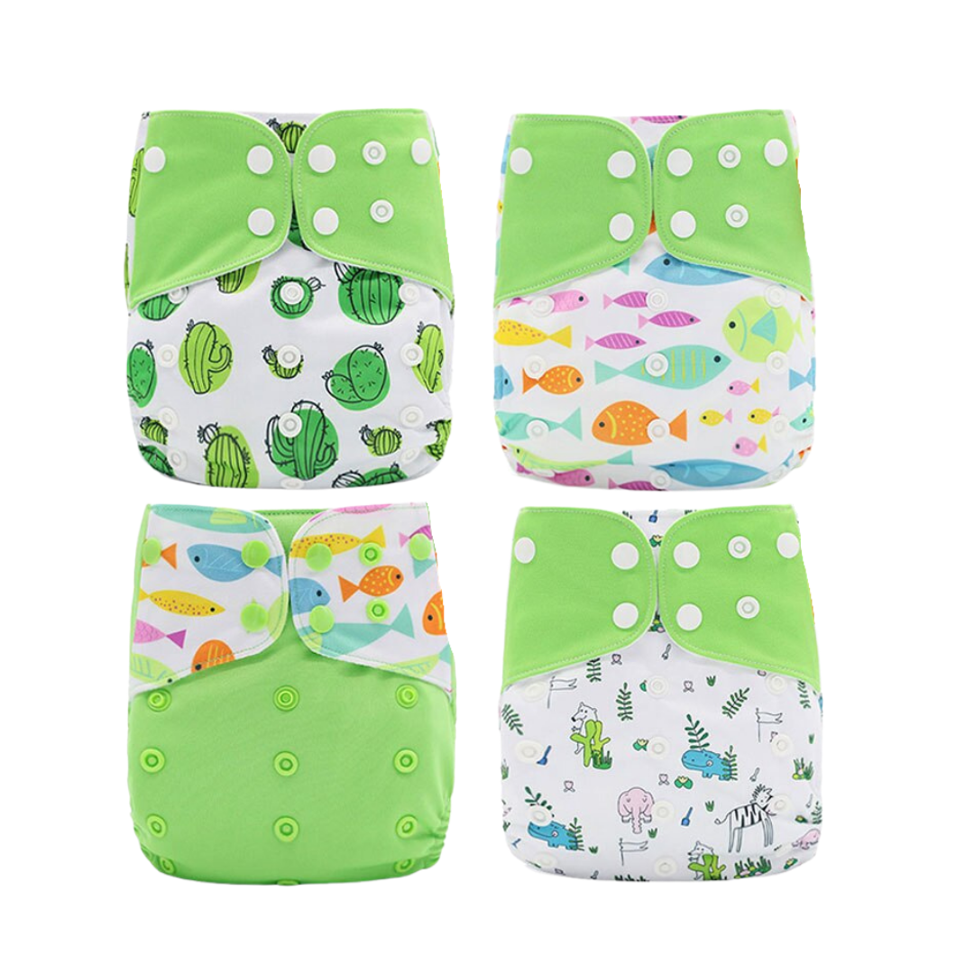 Herbruikbare & lekvrije stoffen luiers voor baby's – Eco-luierset