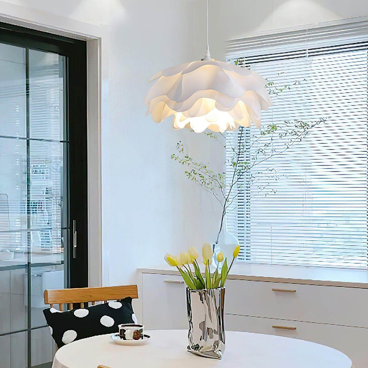 Bloemvormige Hanglamp - Witte Hanglamp