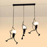 Retro IJzeren Man Hanglamp – Speelse Vintage Charme voor Unieke Interieurs