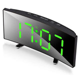 CurveClock | LED Digitale Wecker met Gebogen Scherm en Automatische Verlichting