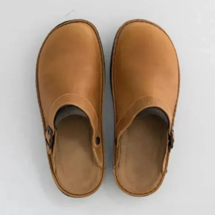 Orthopedische Leren Pantoffels voor Heren | Comfort & Ondersteuning voor Elke Dag