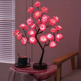 Lamp Rozenboom - Elegante LED Tafellamp | Tafellamp met Rozenbloesem | Verstelbare LED | Dimbare Sfeerverlichting | Kunststof | IP66 | Uniek Design | Romantische Tafellamp | Decoratieve Verlichting | Moderne Elegantie