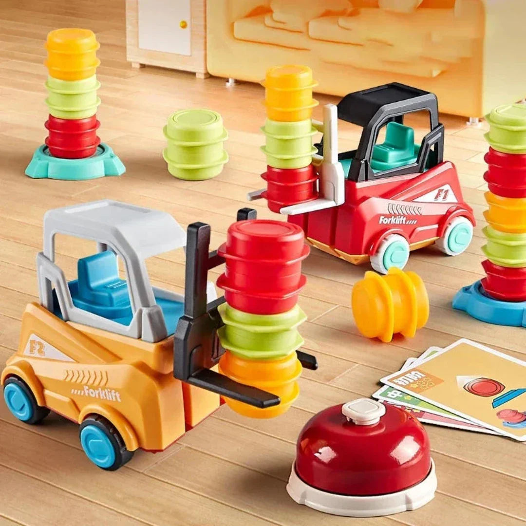 Stapelspeelgoed met Heftruck – Leerzaam spel ter bevordering van behendigheid en concentratie