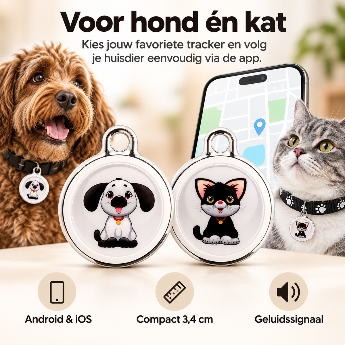 Pet GPS Tracker - Honden en Katten - Android en iOS
