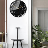 Stijlvolle Wandklok met Marmerstructuur – MarbleTime