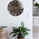Stijlvolle Wandklok met Marmerstructuur – MarbleTime