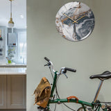 Stijlvolle Wandklok met Marmerstructuur – MarbleTime
