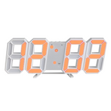 Moderne 3D digitale wandklok met LED-verlichting