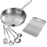 Titanium Pannenset – Pan, Keukengerei & Snijplank | Duurzame Keuken Essentials