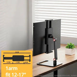 Universele Monitor Bureau Stand - Verstelbare 12–17.3in VESA Bevestiging Vouwbare Schermhouder