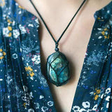 Mystieke Labradoriet Draakshart Ketting – Aris