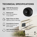 HD Draadloze Achteruitrijcamera voor RV's, Vrachtwagens en Trailers - Nachtzicht, Waterdicht, Eenvoudige Installatie