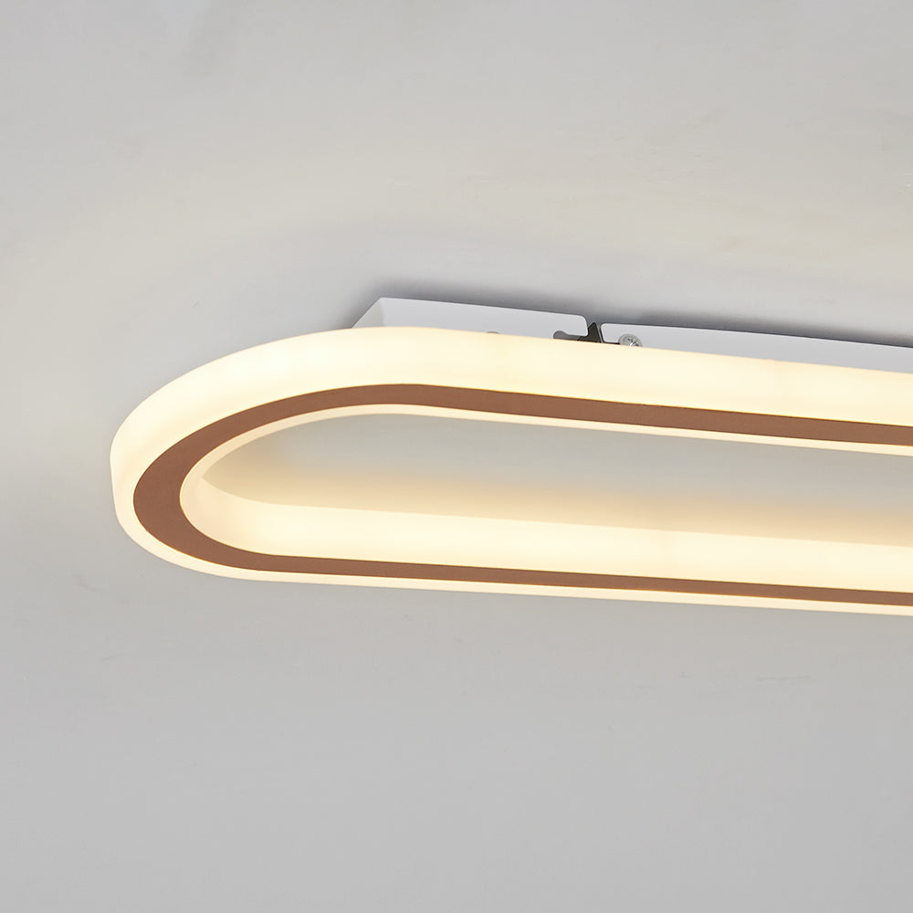 Minimalistisch Elliptische LED Plafondlamp Metaal/Acryl Zwart/Goud/Roségoud