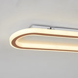 Minimalistisch Elliptische LED Plafondlamp Metaal/Acryl Zwart/Goud/Roségoud