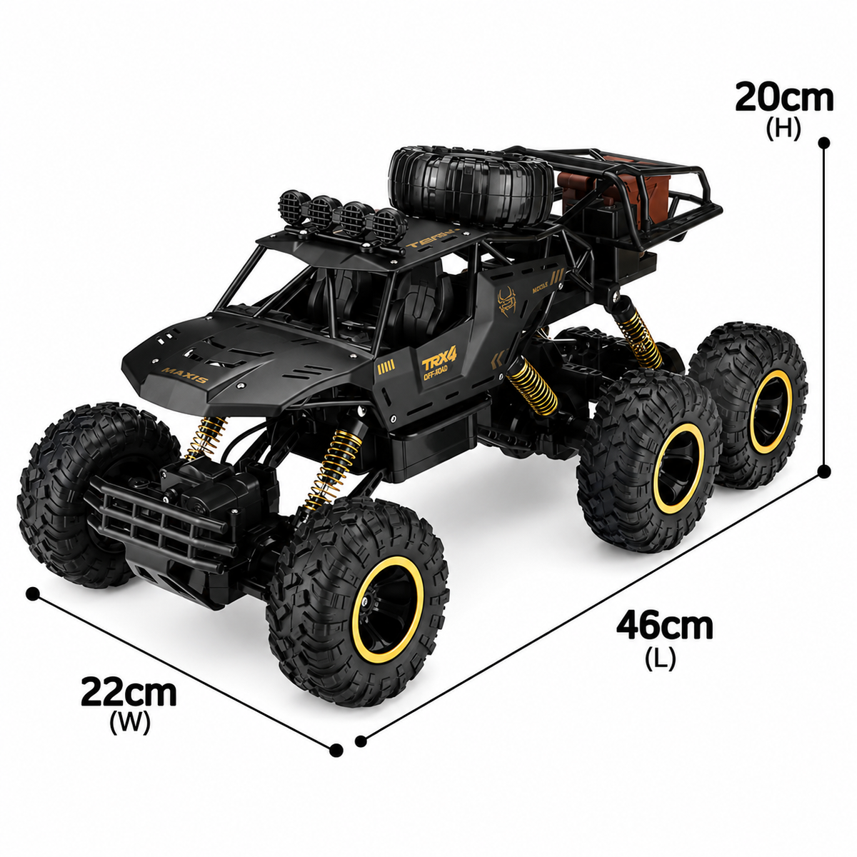 TerraX Elite 4-wielige RC-monstertruck – Offroad-krachtpatser op schaal 1:12 met een topsnelheid van