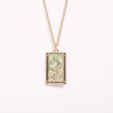 Zirkonia Verguld Tarot-Druppel-Hanger-Halsketting – Amara
