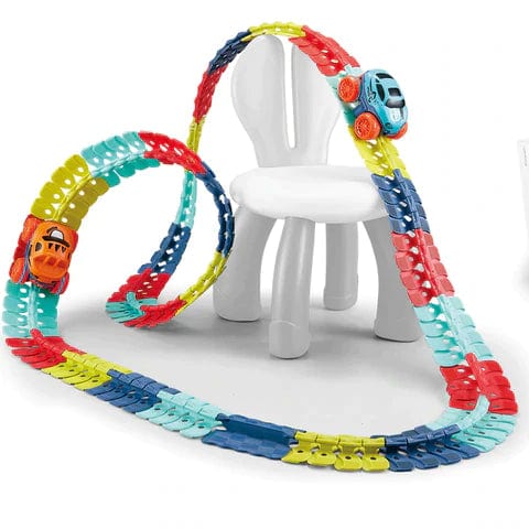 KidsPlay | Magnetische Autospeelbaan | Montessori Speelgoed | Verbeter Hand-Oog Coördinatie | Ontwikkel Verbeeldingsvermogen | Gloeit in het Donker | Veilig & Duurzaam Materiaal | Cadeau voor Kinderen