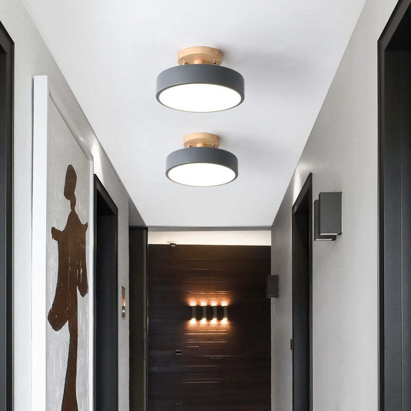 Minimalistische Houten LED Plafondlamp – Dimbaar 36W Natuurlijke Elegant