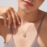 Milara 2-in-1 hart- en klavert pendant voor vrouwen | geluk amulet en sprankelend hanger