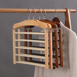 SpaceSaver - Houten multifunctionele broek- en kledinghanger