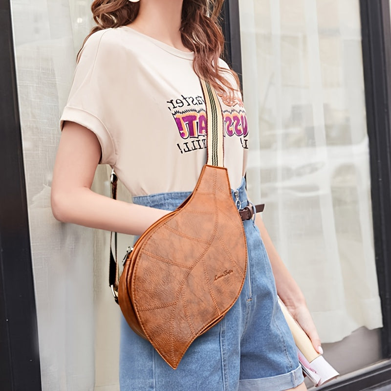 Vintage Kunstleren Crossbody Tas – Verstelbare Riem met Gespsluiting