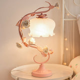 RosaGlo™ Stijlvolle Bedekte Rozenlamp – Tijdloze Elegant met een Romantische Glans