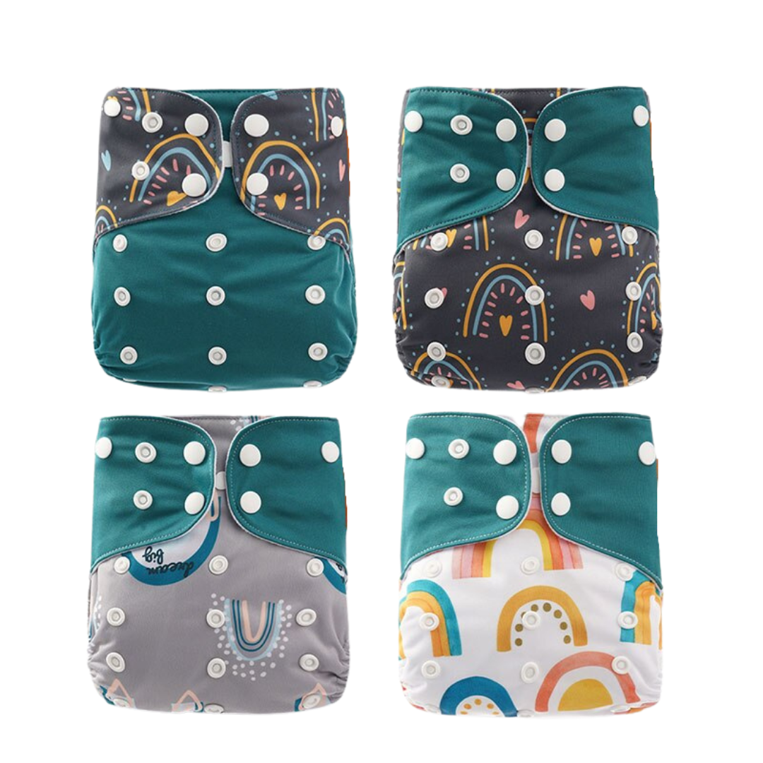 Herbruikbare & lekvrije stoffen luiers voor baby's – Eco-luierset