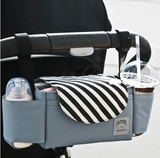 Kinderwagen Tas Organizer – Universele Baby Accessoires Trolley Tas met Bekerhouder voor Gemak tijdens Reizen met Pasgeborenen