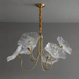 Bladvormige Frosted Glass Kroonluchter – Elegante Vintage-Inspiratie Plafondlamp