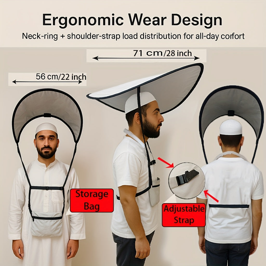 Ergonomische Draagbare Gebedshoed – UV Bescherming met Verstelbare Bandjes