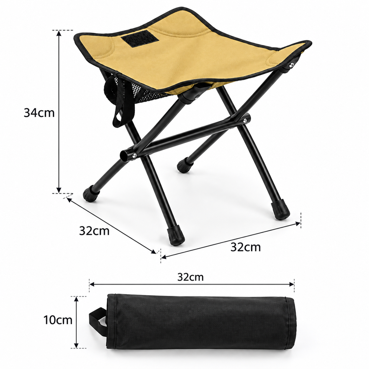 TrekLite Ultralichte Opvouwbare Stoel voor Buiten & Kamperen | Compact & Draagbaar | Aluminiumlegering | Voor Wandelen, Vissen & Reizen